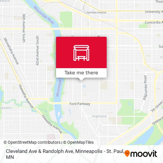 Cleveland Ave & Randolph Ave map
