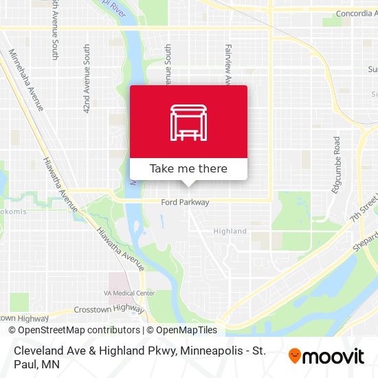 Cleveland Ave & Highland Pkwy map