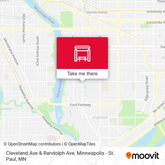 Cleveland Ave & Randolph Ave map
