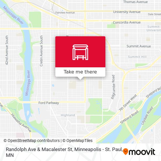 Randolph Ave & Macalester St map