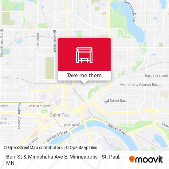 Burr St & Minnehaha Ave E map