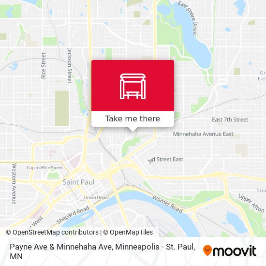 Payne Ave & Minnehaha Ave map