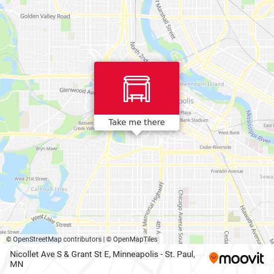 Mapa de Nicollet Ave S & Grant St E