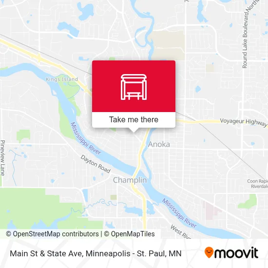 Main St & State Ave map