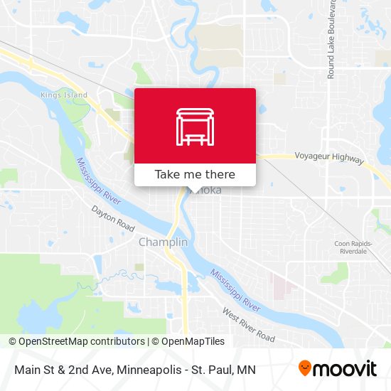 Main St & 2nd Ave map