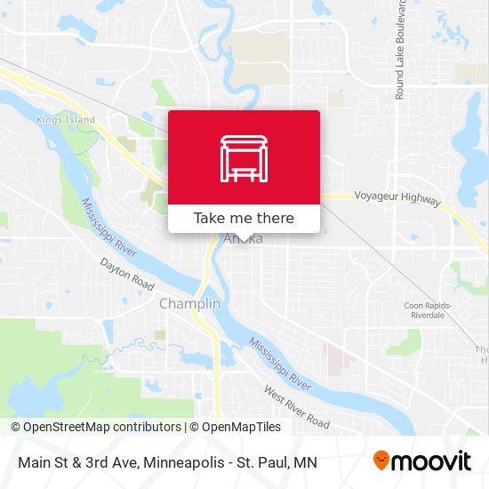 Main St & 3rd Ave map
