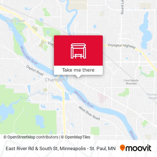 East River Rd & South St map