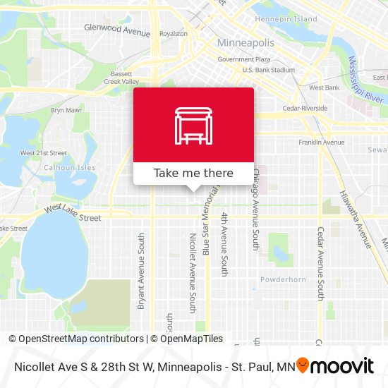 Nicollet Ave S & 28th St W map