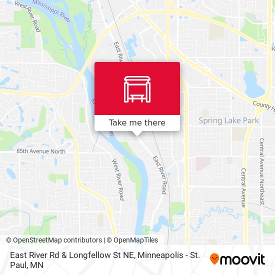 Mapa de East River Rd & Longfellow St NE