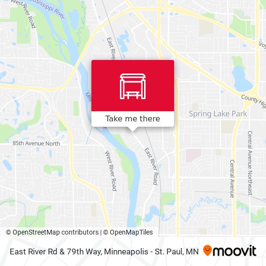 East River Rd & 79th Way map