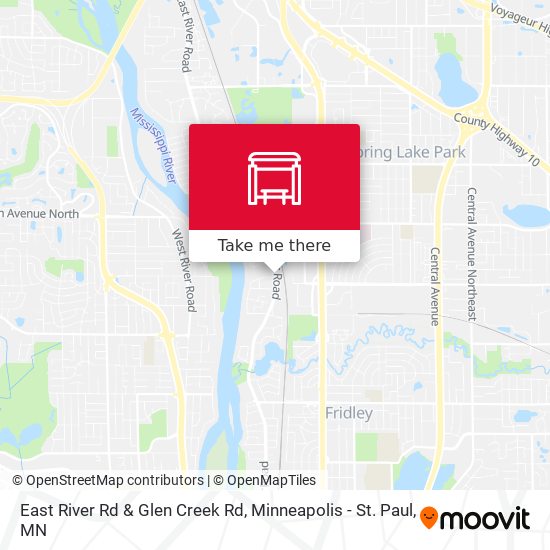 East River Rd & Glen Creek Rd map