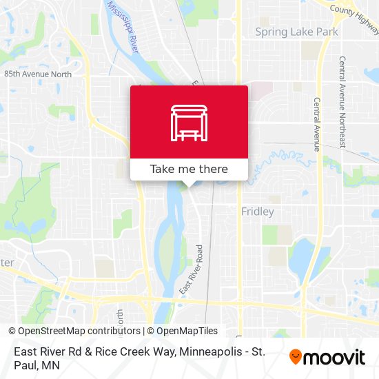 Mapa de East River Rd & Rice Creek Way
