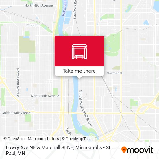 Lowry Ave NE & Marshall St NE map