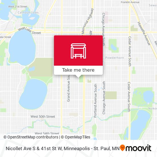 Mapa de Nicollet Ave S & 41st St W