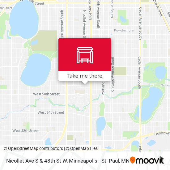 Mapa de Nicollet Ave S & 48th St W