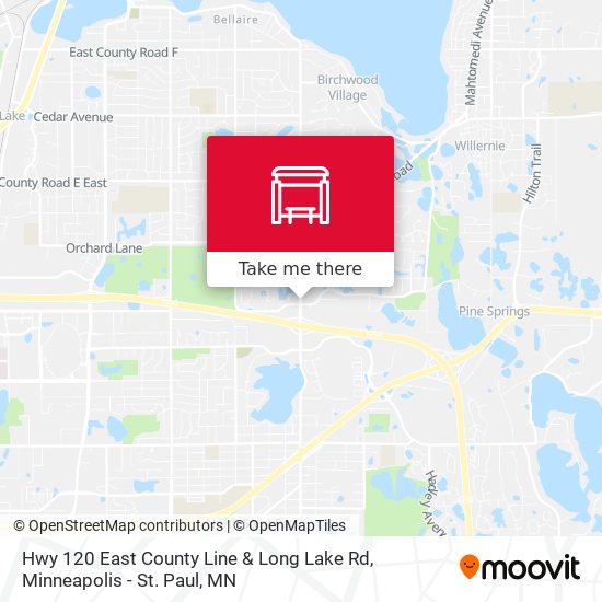 Hwy 120 East County Line & Long Lake Rd map