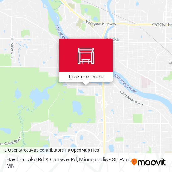 Hayden Lake Rd & Cartway Rd map
