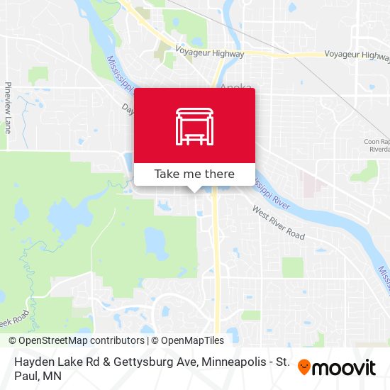 Mapa de Hayden Lake Rd & Gettysburg Ave