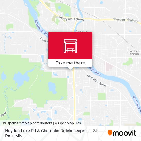 Mapa de Hayden Lake Rd & Champlin Dr