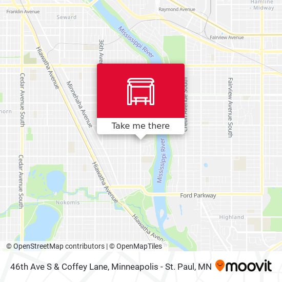 46th Ave S & Coffey Lane map
