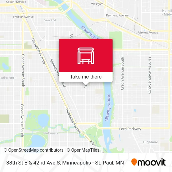 Mapa de 38th St E & 42nd Ave S