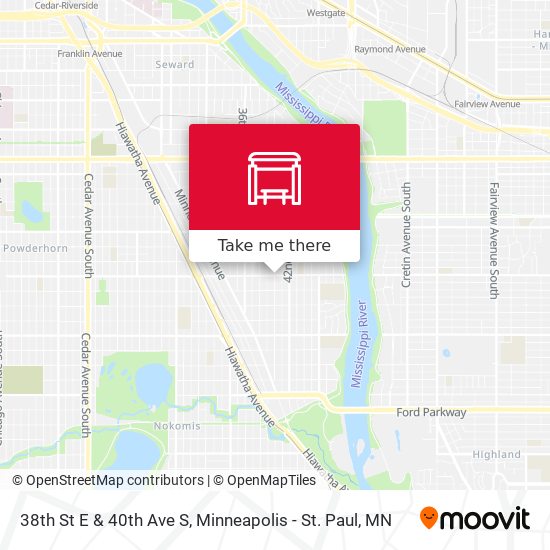 38th St E & 40th Ave S map