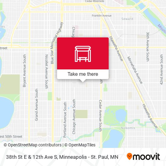38th St E & 12th Ave S map
