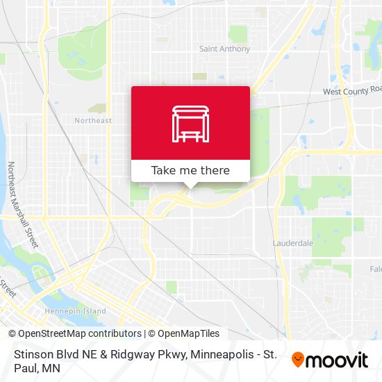 Stinson Blvd NE & Ridgway Pkwy map