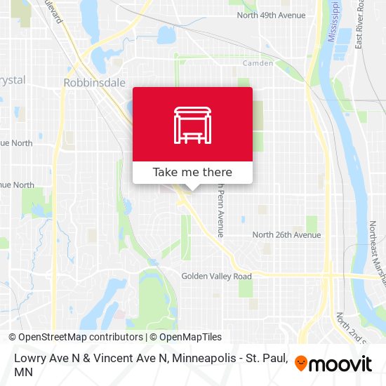 Mapa de Lowry Ave N & Vincent Ave N