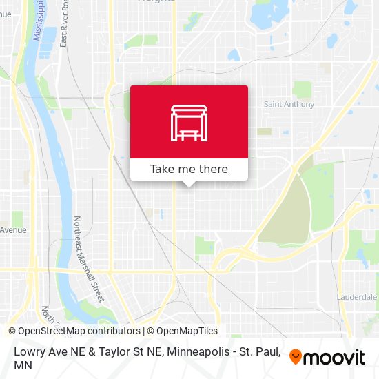 Lowry Ave NE & Taylor St NE map