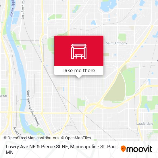Lowry Ave NE & Pierce St NE map