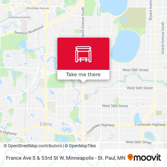 Mapa de France Ave S & 53rd St W