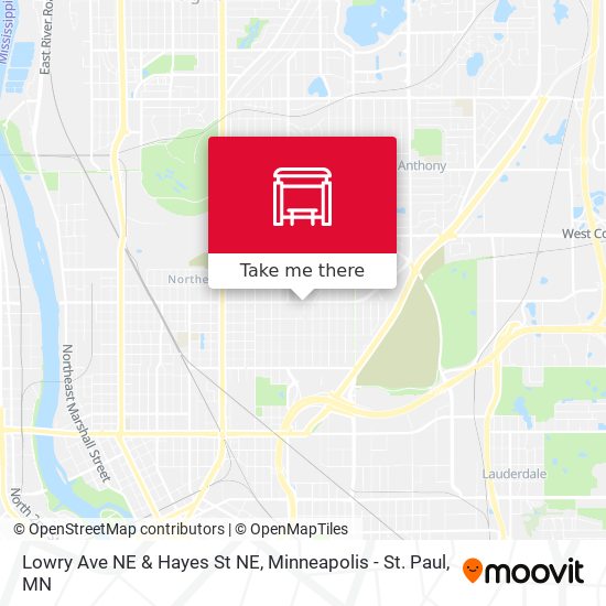 Mapa de Lowry Ave NE & Hayes St NE