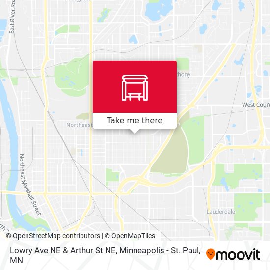 Lowry Ave NE & Arthur St NE map