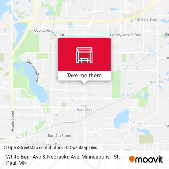 White Bear Ave & Nebraska Ave map