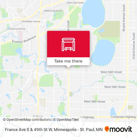 France Ave S & 49th St W map