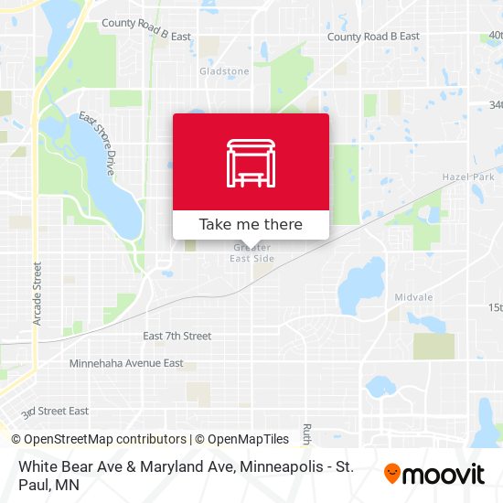 White Bear Ave & Maryland Ave map