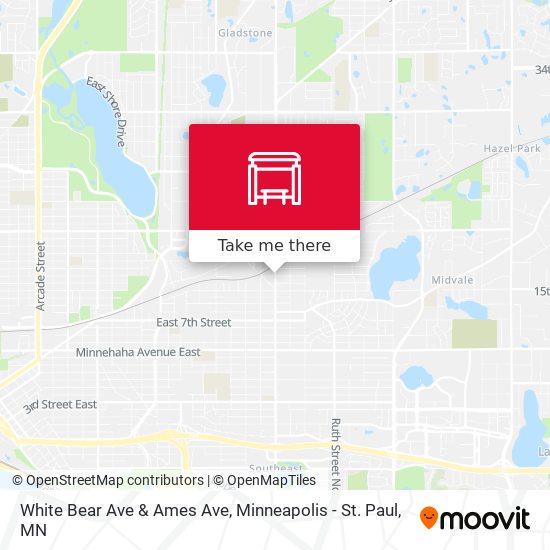 White Bear Ave & Ames Ave map
