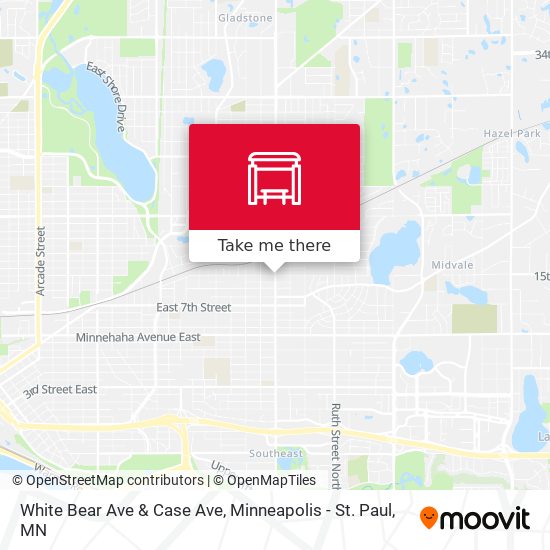 White Bear Ave & Case Ave map