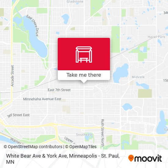 Mapa de White Bear Ave & York Ave