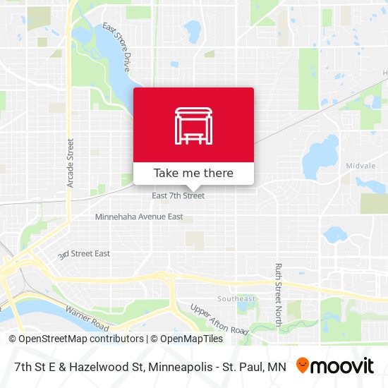7th St E & Hazelwood St map