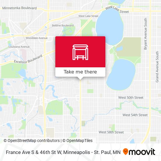 France Ave S & 46th St W map