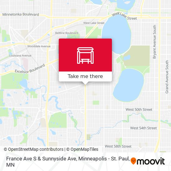 Mapa de France Ave S & Sunnyside Ave