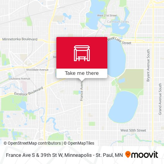 France Ave S & 39th St W map