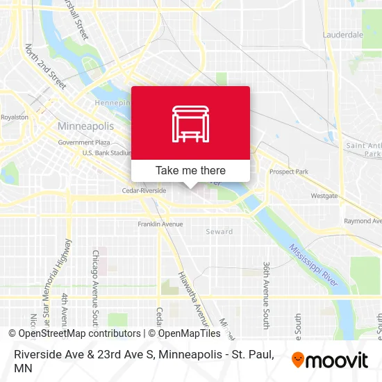 Riverside Ave & 23rd Ave S map