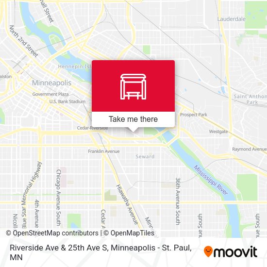 Mapa de Riverside Ave & 25th Ave S