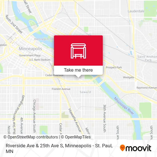 Riverside Ave & 25th Ave S map