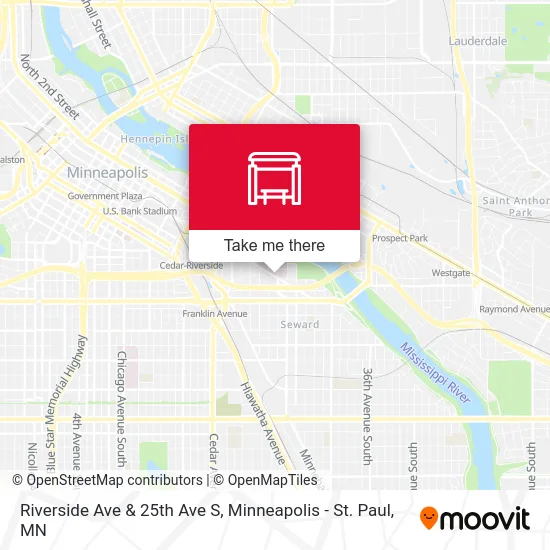 Riverside Ave & 25th Ave S map