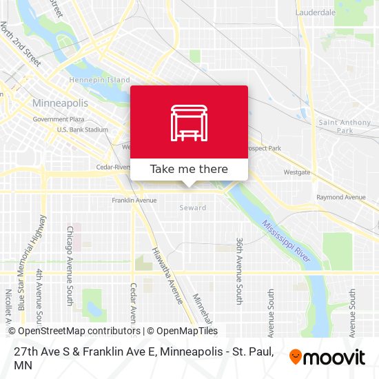 27th Ave S & Franklin Ave E map