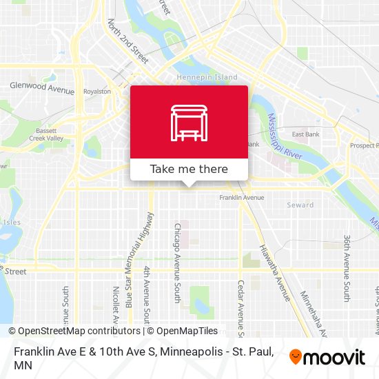 Franklin Ave E & 10th Ave S map